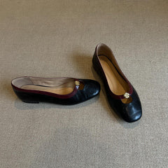 Camellia Retro Round Toe Chanel Style Shoes