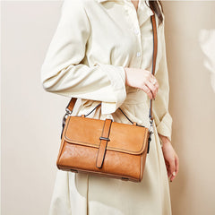 Messenger-Handtasche aus pflanzlich gegerbtem Leder