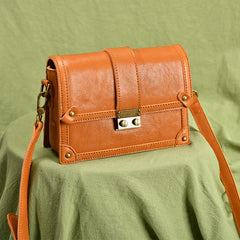 Vintage Rivet Pflanzlich gegerbtes Leder Damen Tasche