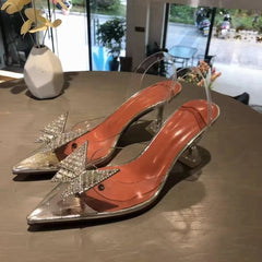 Weinglas Transparente Strass High Heels - Transparent