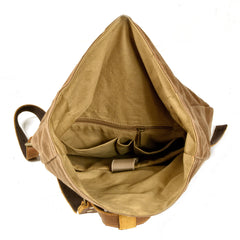 Vintage Leder Gewachstes Canvas