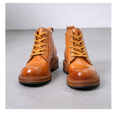 Botas de moda de tacón plano con cremallera lateral