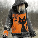 Sudadera unisex con cara sonriente y triste Y2K