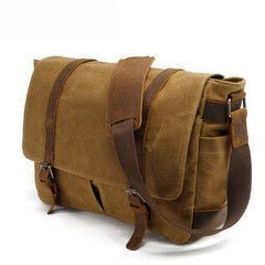 Wasserdichte Messenger-/Schultertasche aus Vintage-Canvas