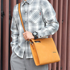 Vintage Crazy Horse Leder Umhängetasche