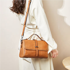 Messenger-Handtasche aus pflanzlich gegerbtem Leder