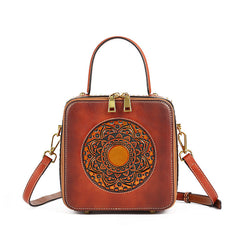 Vintage Cowhide Leather Small Handbags