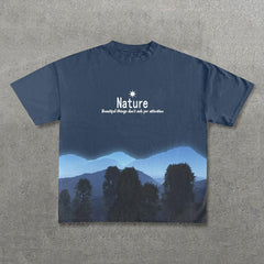 Cartoon Print Shirt - Flinston Loose Tee