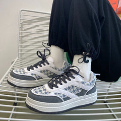 Zapatillas con diseño de cuadros de pata de gallo