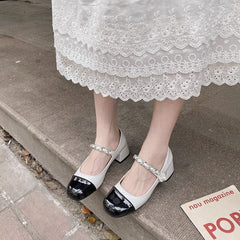 Chanel Style Small Leather Shoes High Heels