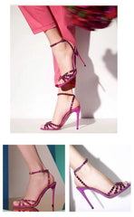 Crystal Clear Ankle Strap Sandals