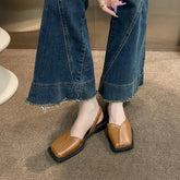 Flat-Bottomed Square-Toed Mary Zhen Sandals