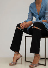 Crystal Clear Ankle Strap Sandals