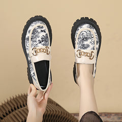 Thick-Soled All-Match Retro Leather Shoes