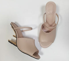 Sandalias de tacón alto de cuero