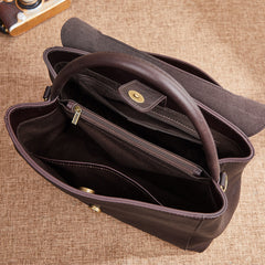 Vintage Schultertasche aus pflanzlich gegerbtem Leder