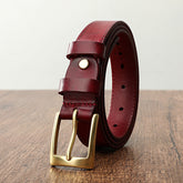 Handgefertigter Gürtel aus pflanzlich gegerbtem Leder