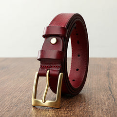 Handgefertigter Gürtel aus pflanzlich gegerbtem Leder