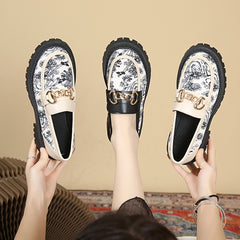 Thick-Soled All-Match Retro Leather Shoes