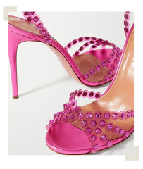 Crystal Clear Ankle Strap Sandals