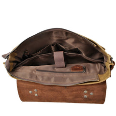 Umhängetasche aus gewachstem Leder im Vintage-Stil