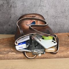 Vintage Handgemachte Tasche aus pflanzlich gegerbtem Leder