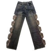 Grunge Ästhetische Schmetterling Cut-Out Jeans