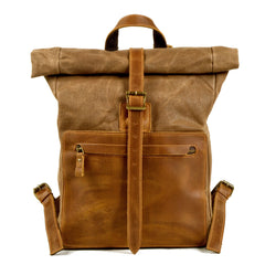 Vintage Leder Gewachstes Canvas