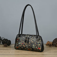 Vintage Handgemachte Schultertasche aus Rindsleder