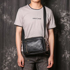 Bolso de hombro de piel de vaca