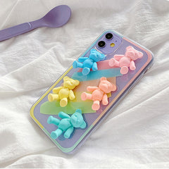 Funda para iPhone con osos pastel