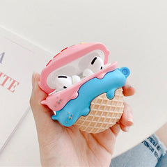Estuche para AirPods con helado pastel