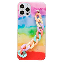 Pastel Rainbow Chain Case For IPhone
