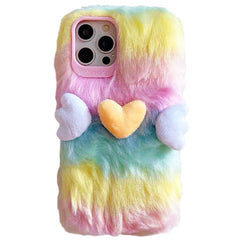 Pastel Rainbow Fuzzy Case For IPhone