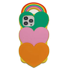 Pastel Rainbow Heart Case For IPhone