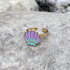 Pastel Shell Anxiety Ring π