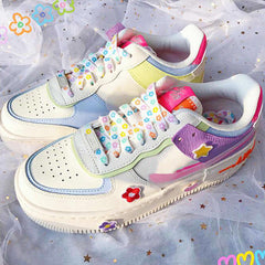 Pastellfarbene Schnürsenkel