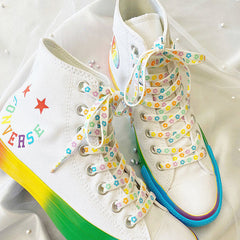 Pastellfarbene Schnürsenkel