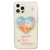 Pearl Heart Bunny Case For IPhone