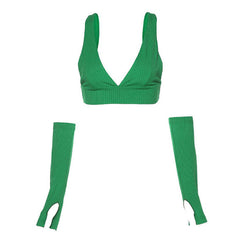 Permanent Vacation Set aus Oberteil und Handschuhen