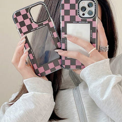 Pink Checkerboard Case For IPhone