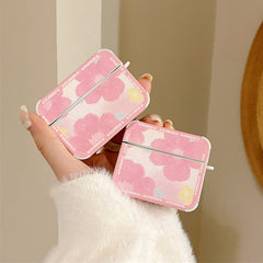 Airpods-Hülle mit Blumenmuster in Rosa