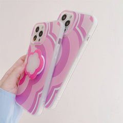 Pink Flower Holder Case For IPhone