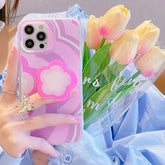 Pink Flower Holder Case For IPhone