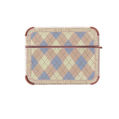 Estuche para AirPods con estampado de cuadros