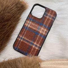 Plaid Wool Case For IPhone