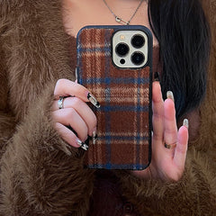 Plaid Wool Case For IPhone