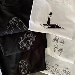 Pflanzen sind Freunde besticktes T-Shirt