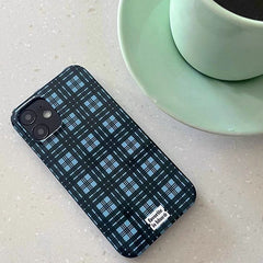 Preppy Blue Plaid Case For IPhone
