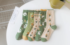 Ästhetisches Gartenmädchen-Pack Socken
